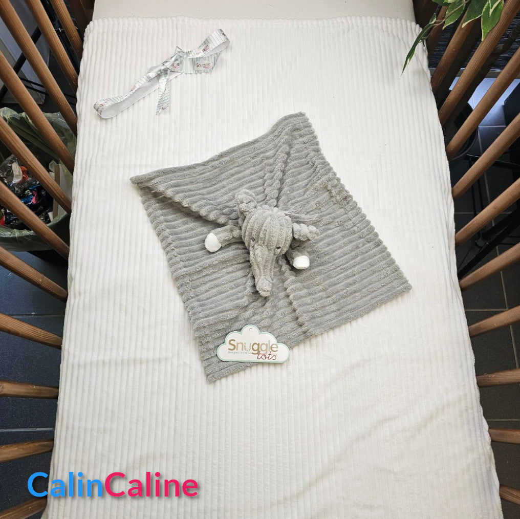 Pack Bébé A Personnaliser | Couverture Eté 75cm x 90cm + Doudou éléphant 35cm | Polyester (Copie)
