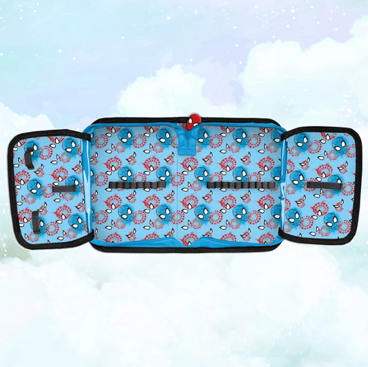 Plumier enfant 19cm | Spiderman Blue | Sans ustensiles