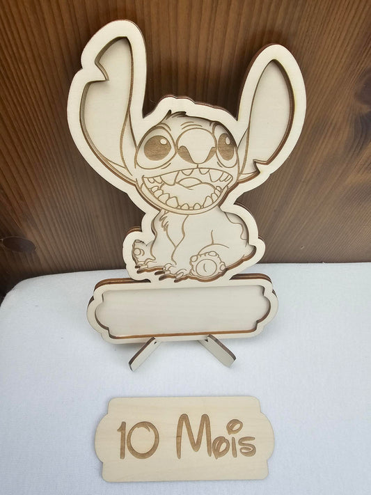 Cartes étapes avec Personnage 20cm Au Choix | A Personnaliser | Stitch