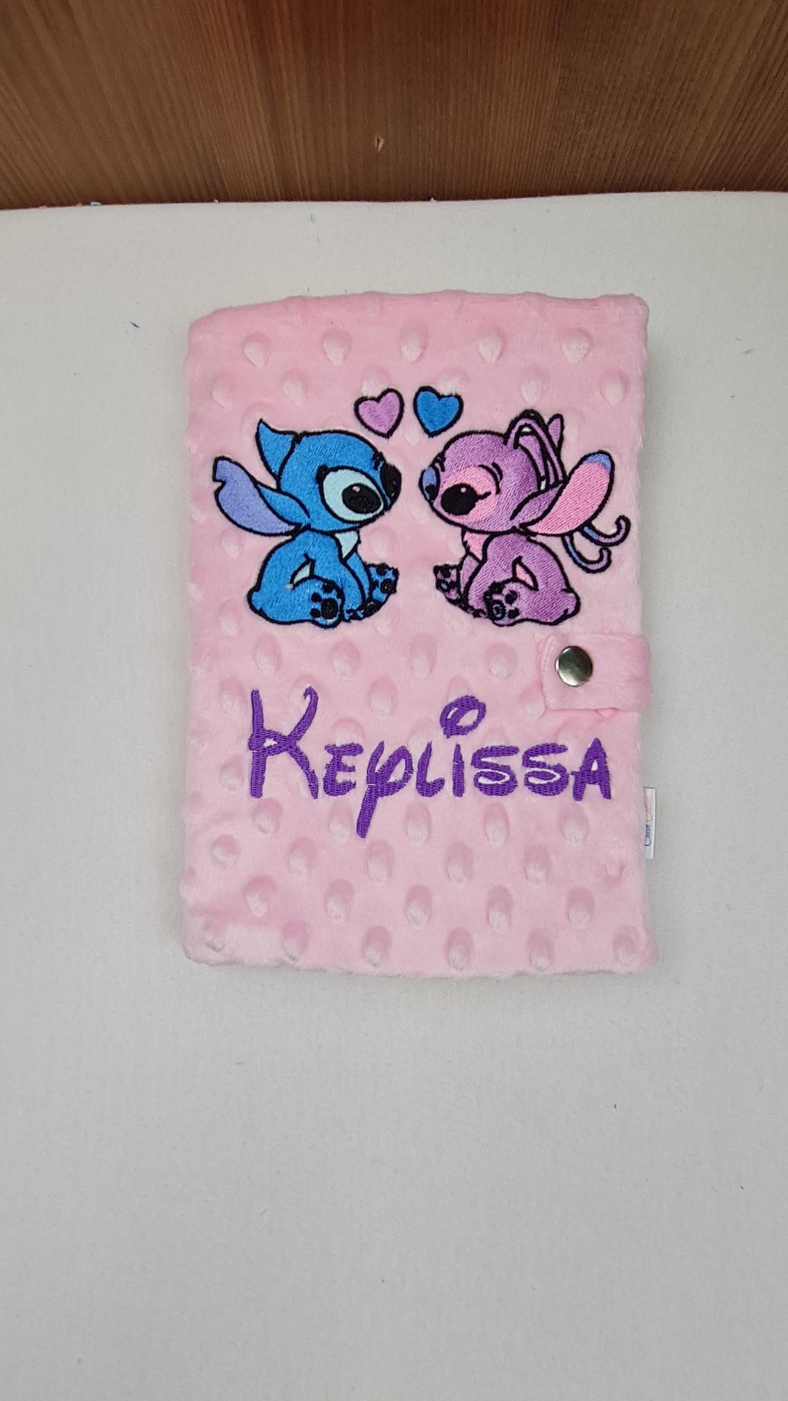 Créez Votre Protège Carnet -Minky- 23x18cm | Premium | Fille