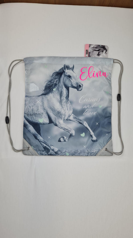 Sac de gym | Sac à chaussures Enfant 38cm | Cheval Sauvage