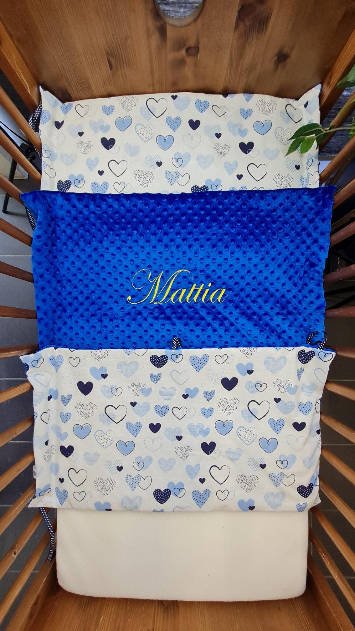 Créez Votre Tour de Lit -Minky- Personnalisé | 3 panneaux 60/70cm x 40cm | Garçon - Calincaline.be