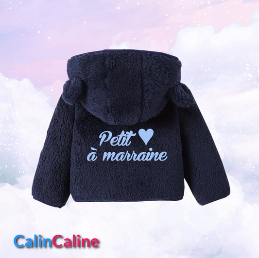 Veste Polaire Enfant -Bleu Marine- | Message Brodé | De 6mois à 2 ans