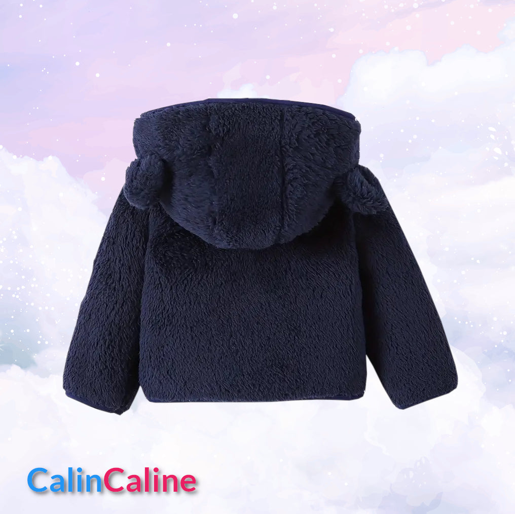 Veste Polaire Enfant -Bleu Marine- | Message Brodé | De 6mois à 2 ans