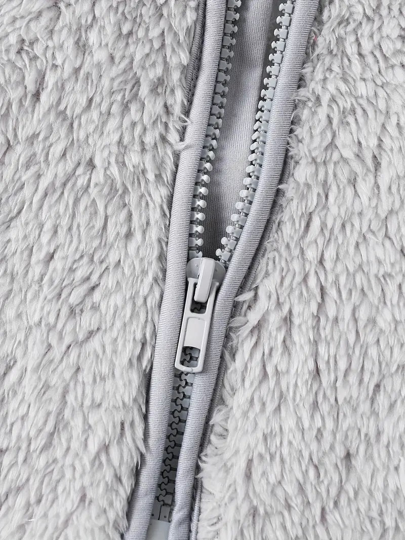 Veste Polaire Enfant -Gris- | Message Brodé | De 6mois à 2 ans