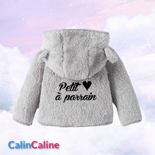 Veste Polaire Enfant -Gris- | Message Brodé | De 6mois à 2 ans