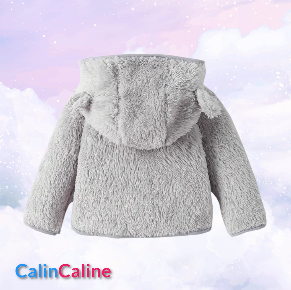 Veste Polaire Enfant -Gris- | Message Brodé | De 6mois à 2 ans