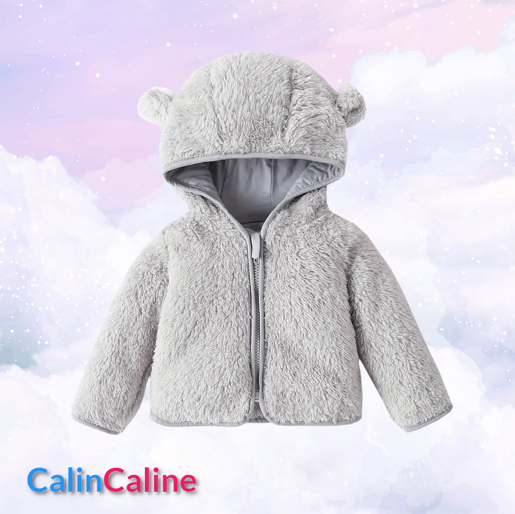 Veste Polaire Enfant -Gris- | Message Brodé | De 6mois à 2 ans