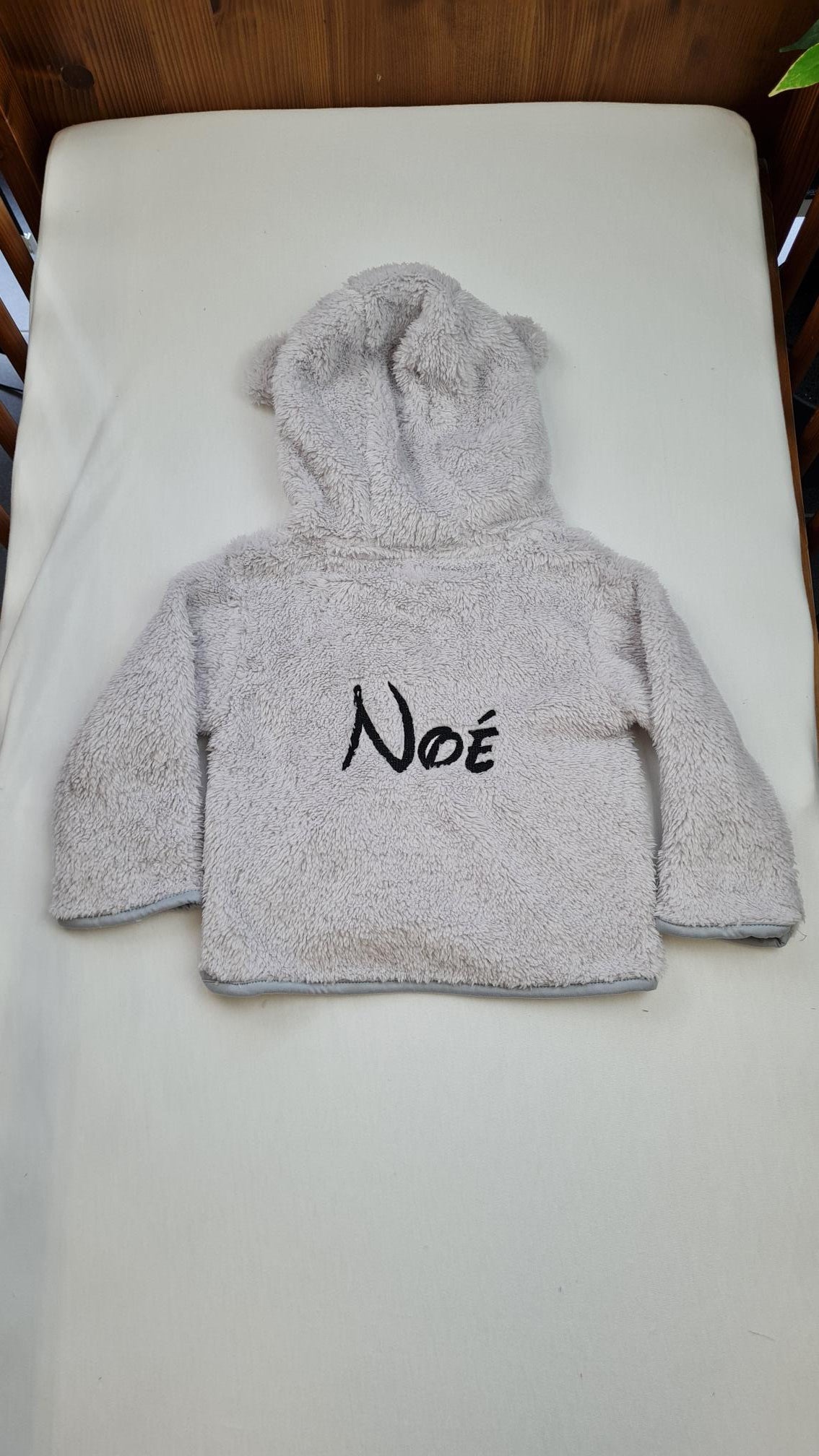 Veste Polaire Enfant -Gris- | Message Brodé | De 6 à 18 mois - Calincaline.be