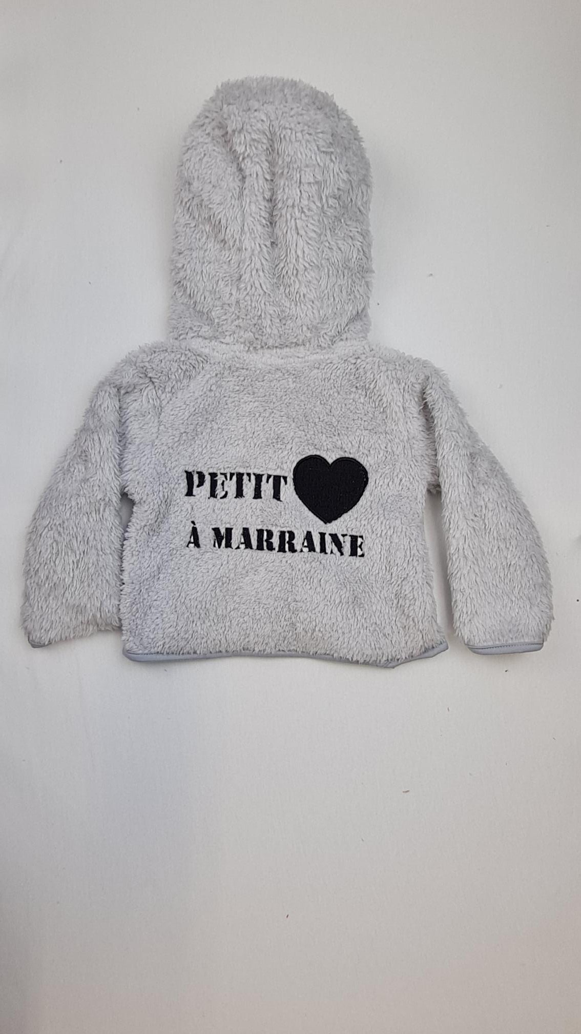 Veste Polaire Enfant -Gris- | Message Brodé | De 6 à 18 mois - Calincaline.be