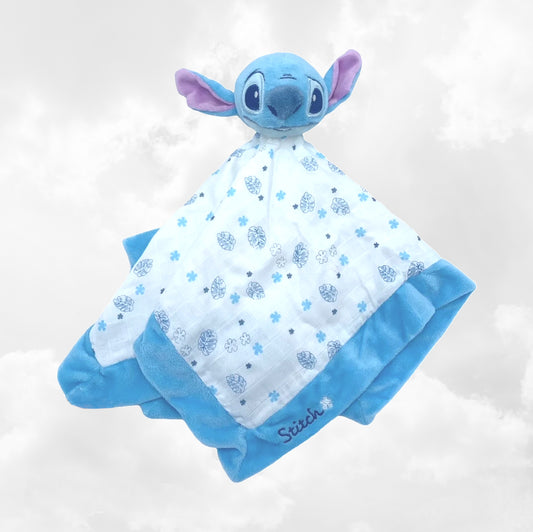 Doudou Mouchoir Disney Stitch Personnalisé | 40cm | Bleu Foncé