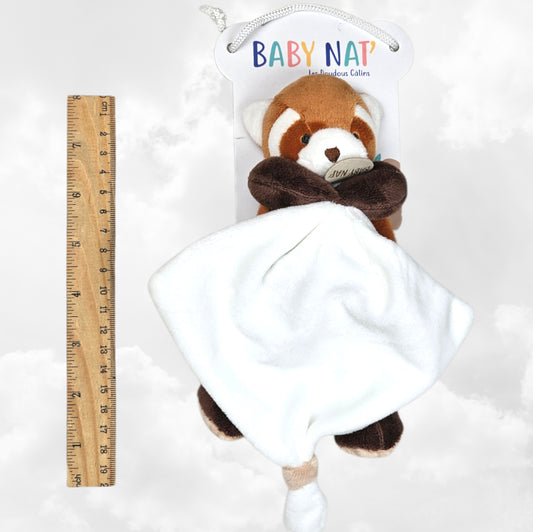 Doudou Petit Panda Roux Personnalisé | Avec mouchoir | BabyNat