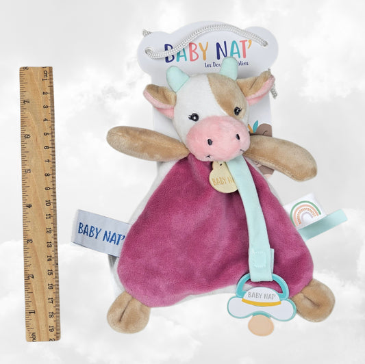 Doudou & Attache Sucette Pistache la Vache Personnalisé | BabyNat