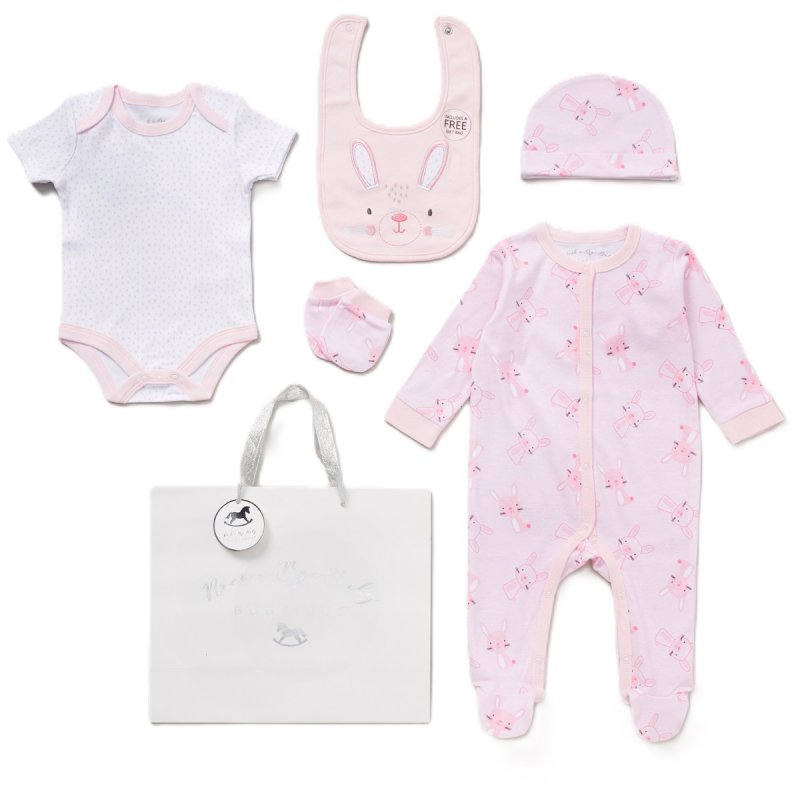 Kit de naissance 6 pièces Lapinou Rose | 3 tailles | A personnaliser