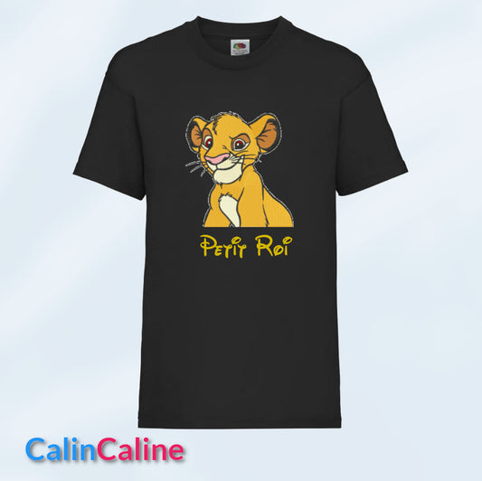 Tshirt Noir Enfant A Personnaliser | De 3 à 8 ans | Avec Prénom Brodé