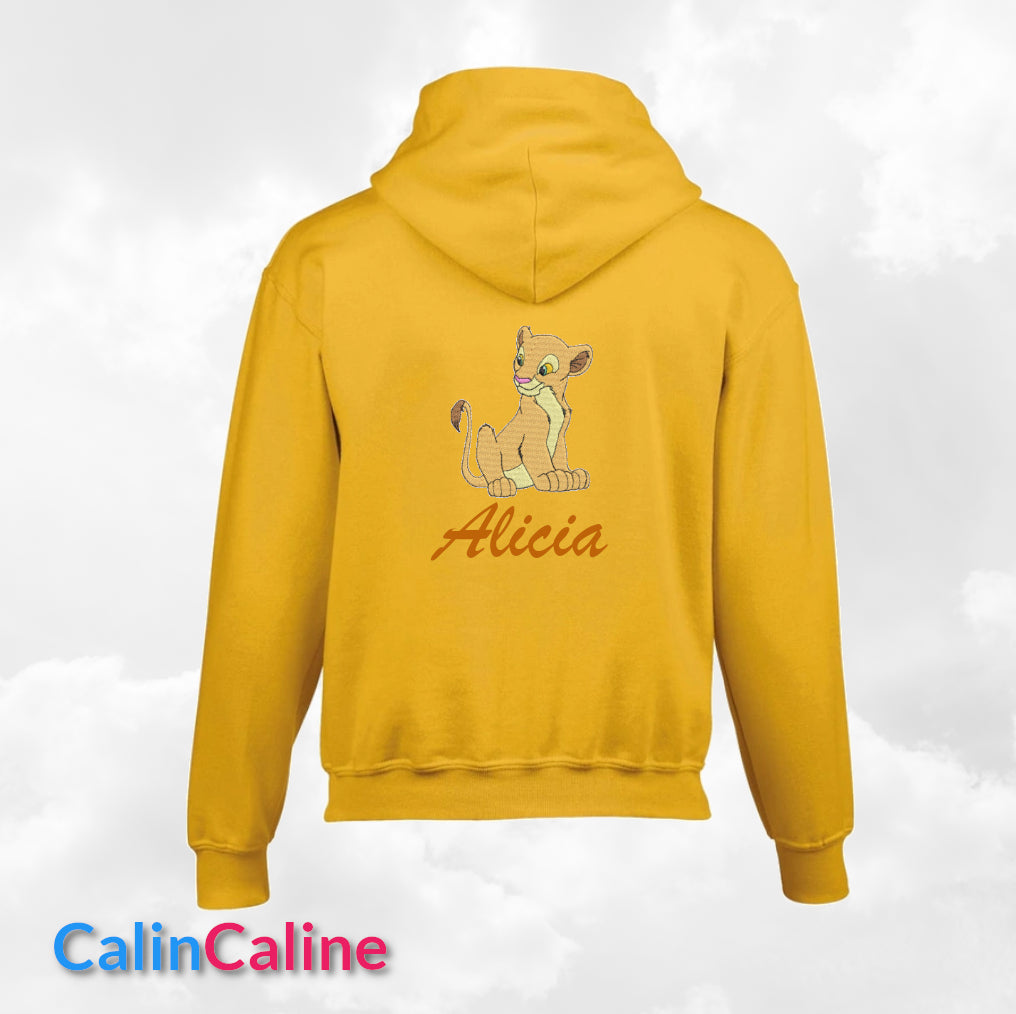 Hoodies Enfant Jaune A Capuche | 3-4 ans XS | Broderie Personnalisée