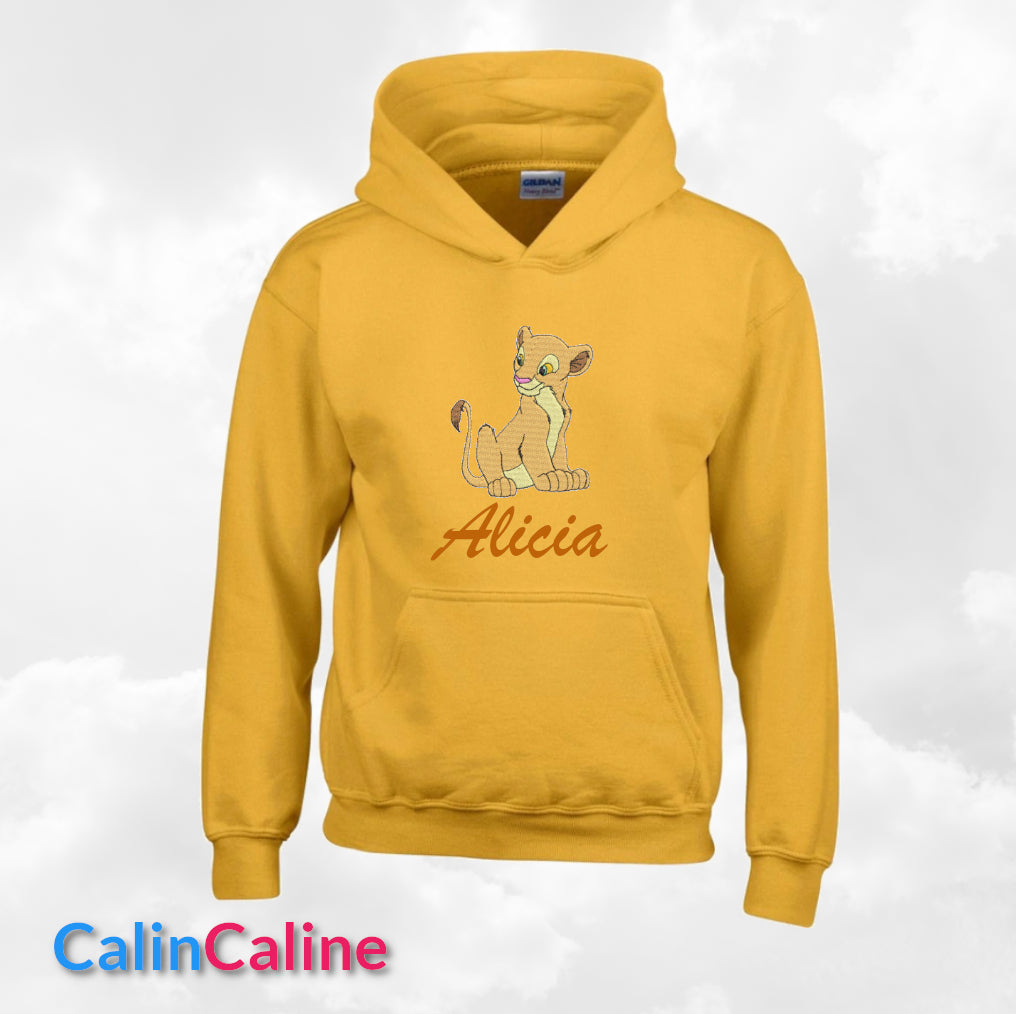 Hoodies Enfant Jaune A Capuche | 3-4 ans XS | Broderie Personnalisée
