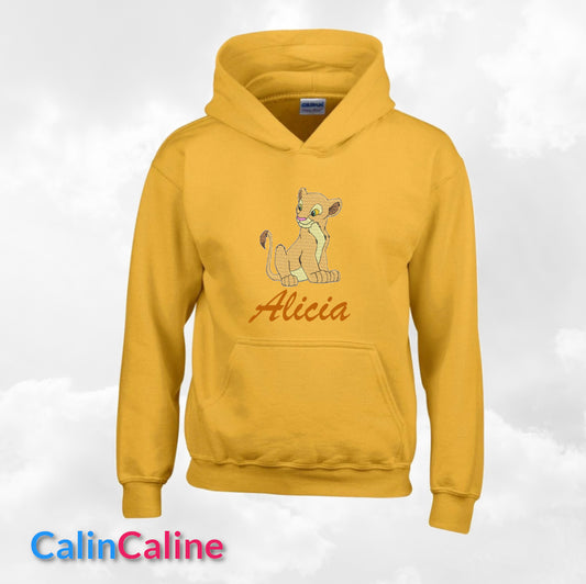 Hoodies Enfant Jaune A Capuche | 3-4 ans XS | Broderie Personnalisée
