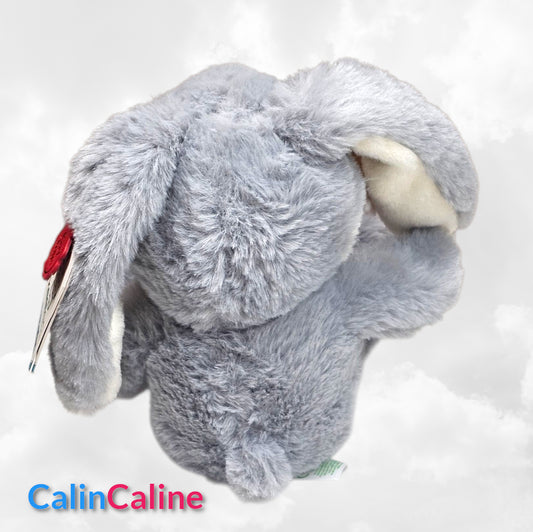 Peluche Lapin Câlin 15cm 100% Recyclé | Gris | Avec Prénom Brodé