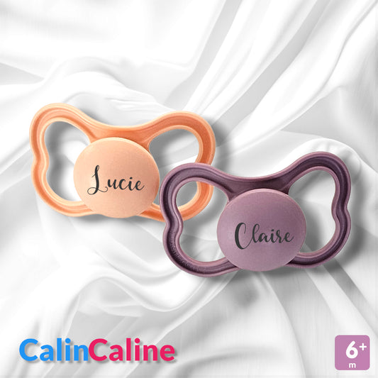 2 Sucettes MAM AIR Personnalisées | 6+ mois | Peau et Violet