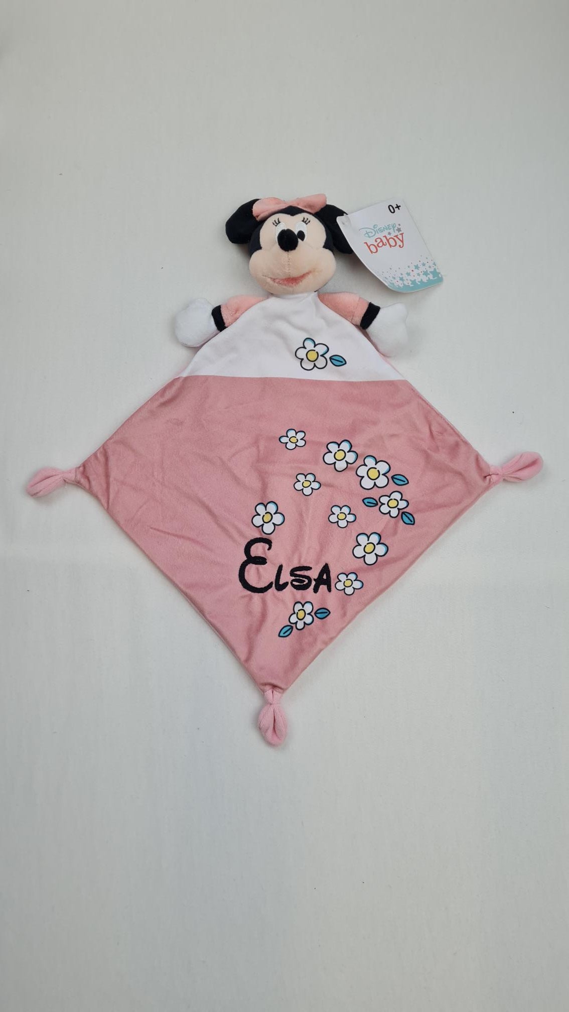 Doudou Minnie Fleurs Personnalisé 25cm | Disney Baby - Calincaline.be