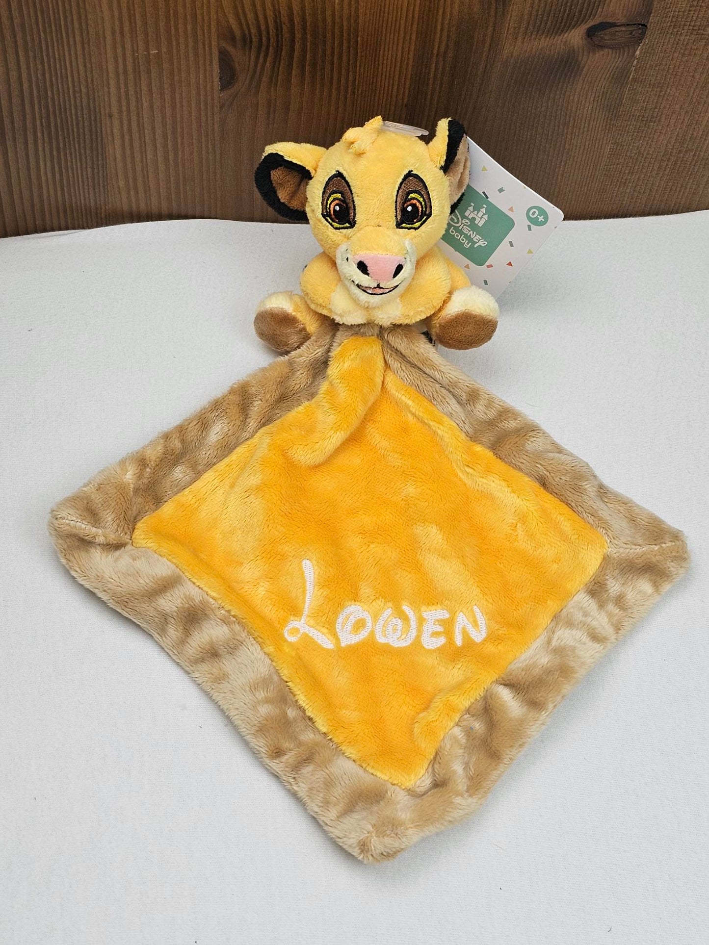 Doudou Mouchoir Disney Simba Safari 21cm | Avec prénom brodé