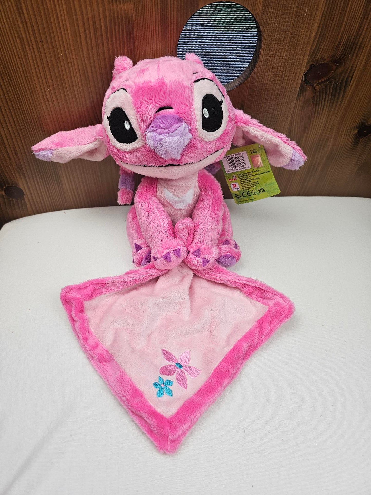 Peluche Mouchoir Angel 25cm Fleurs | Avec Prénom Brodé
