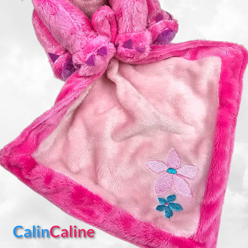 Peluche Mouchoir Angel 25cm Fleurs | Avec Prénom Brodé