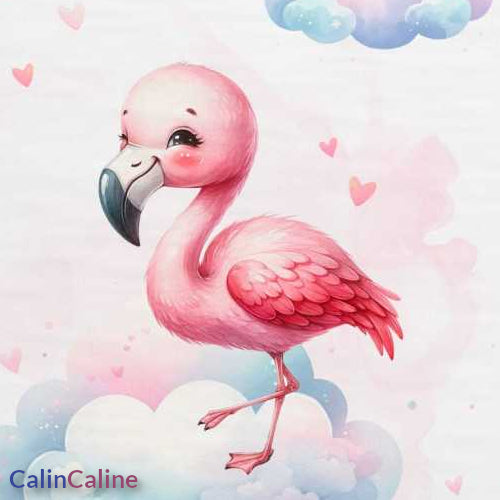 Couverture Plaid Bébé | Flamand Rose | 70cm x 95cm | A Personnaliser