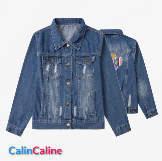 Veste en Jeans Enfant Bleu Foncé | 2-3 ans | A Personnaliser