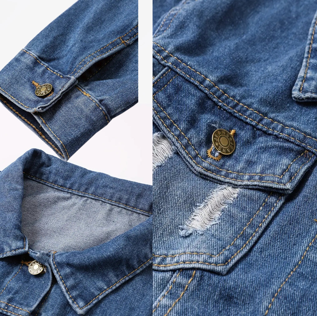 Veste en Jeans Enfant Bleu Foncé | 2-3 ans | A Personnaliser