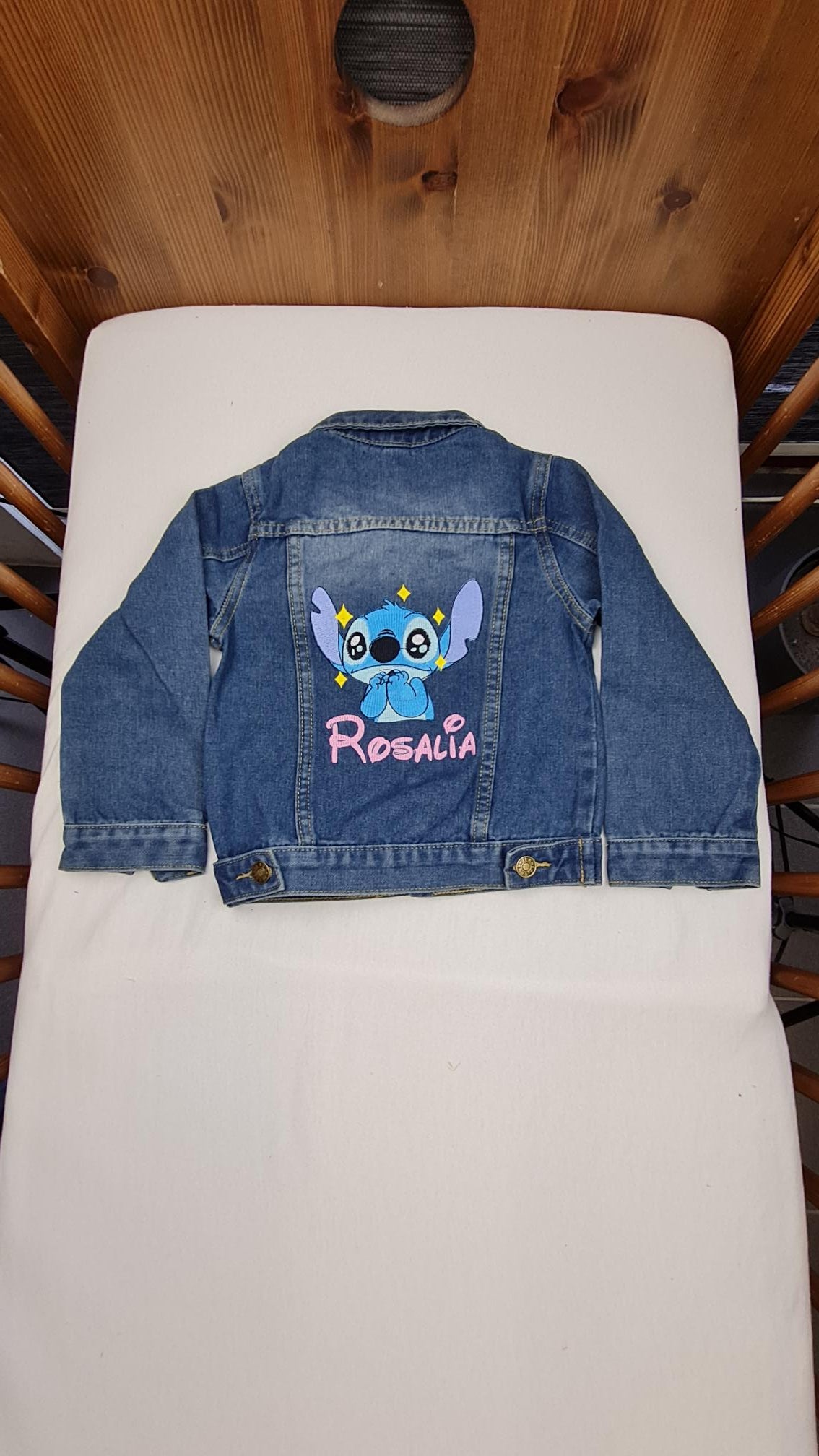 Veste en Jeans Enfant Bleu Foncé | 2-3 ans | A Personnaliser | Prénom brodé