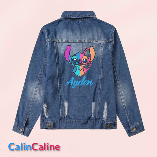 Veste en Jeans Enfant Bleu Foncé | 2-3 ans | A Personnaliser