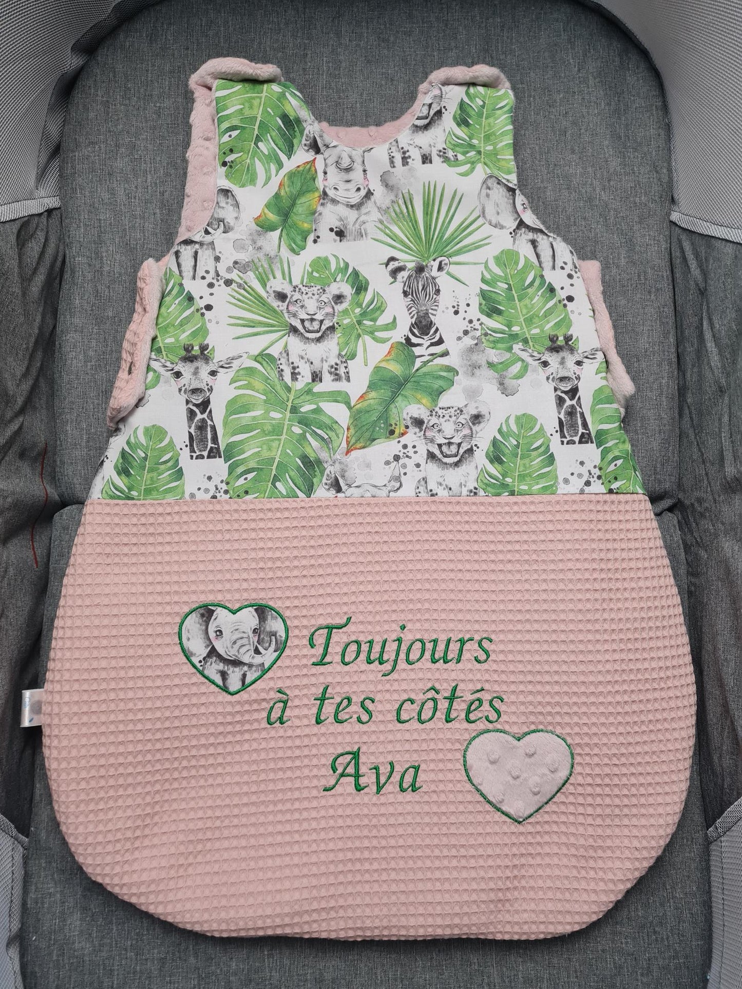 Gigoteuse Bébé Personnalisée Fille 0-6m et 6-12m