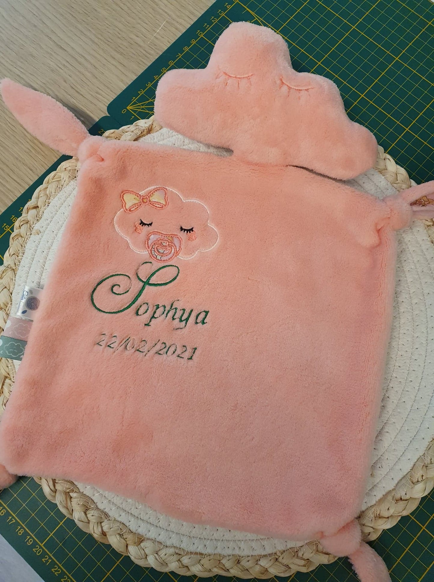 Doudou Polaire Perso Fille - Nuage - Calincaline.be