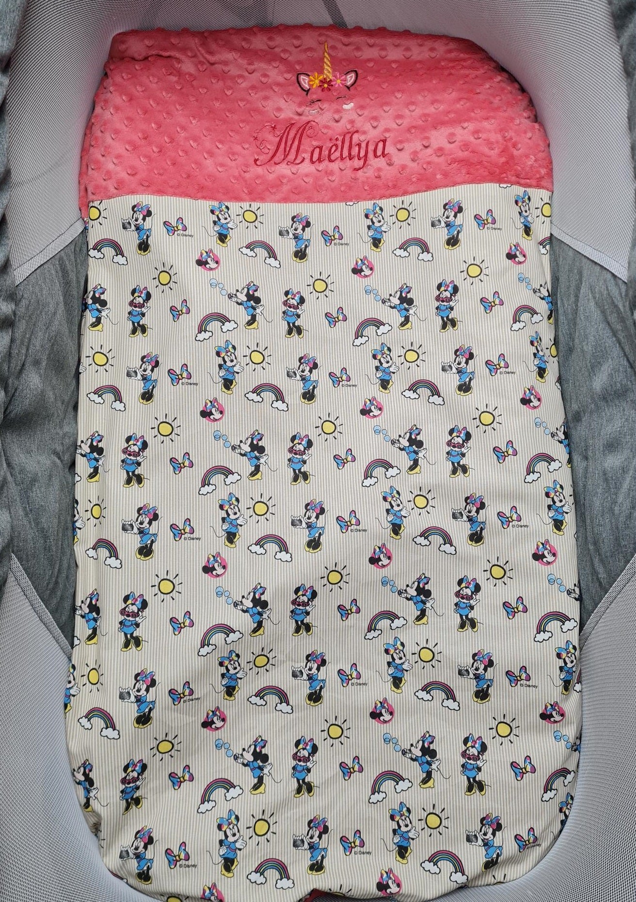Couverture Personnalisée Fille 70cm x 95cm pour 0-3 ans - Calincaline.be