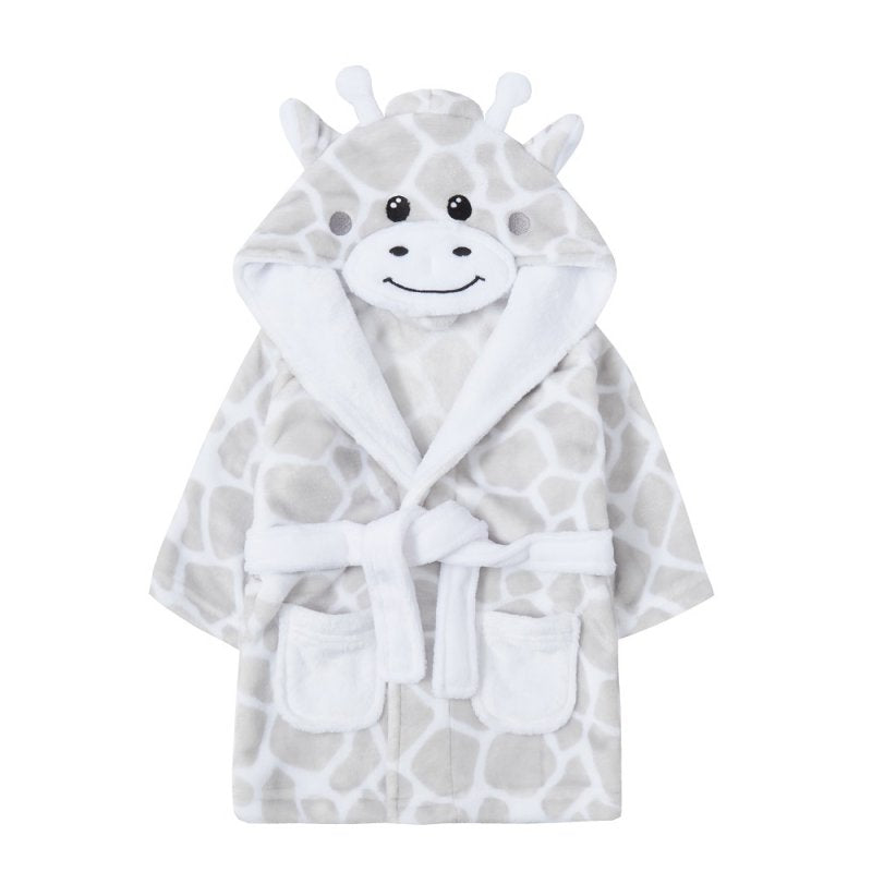 Peignoir bébé girafe personnalisé avec prénom