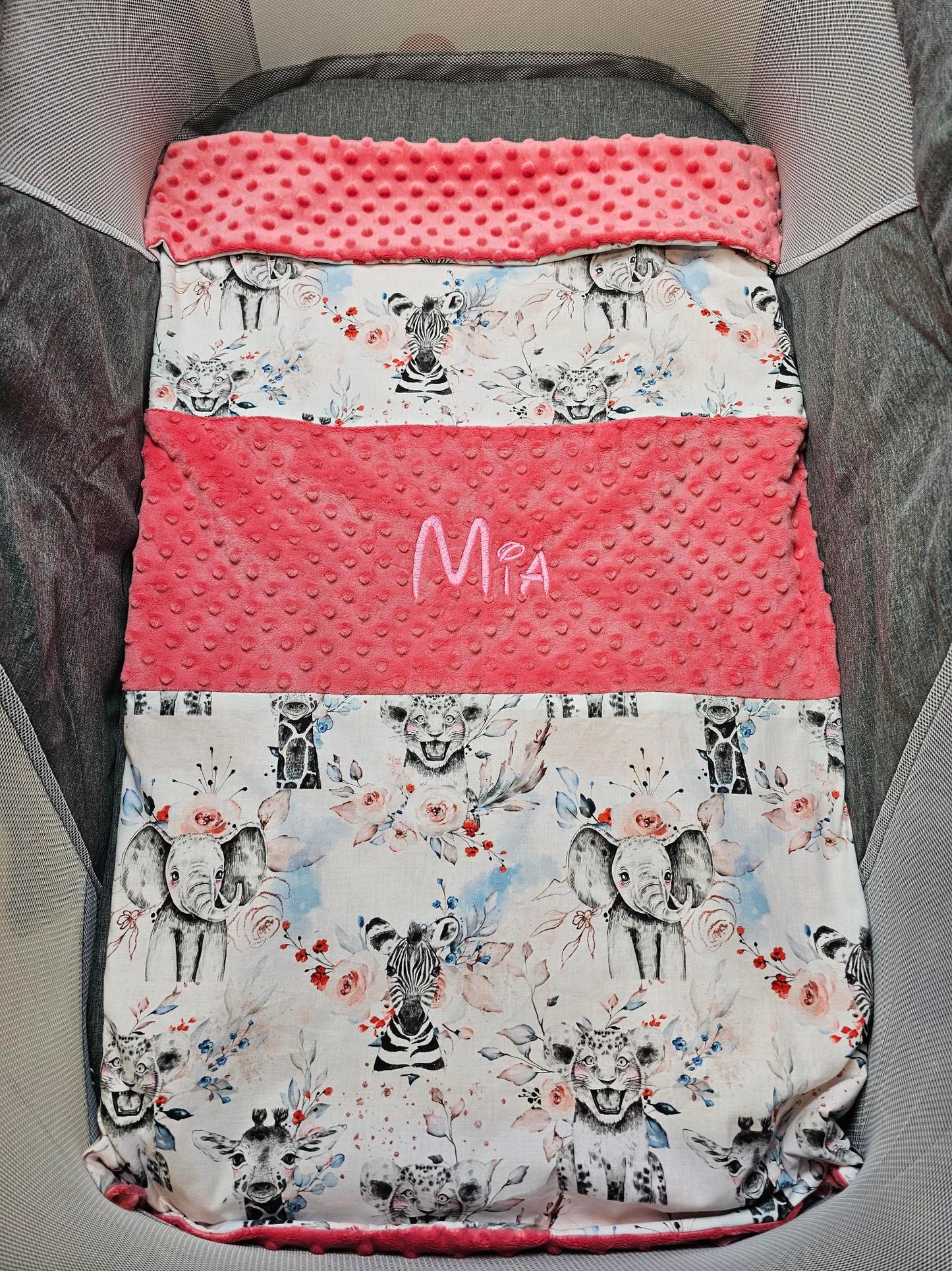 Couverture Personnalisée Fille - Modèle 2 - 70cm x 95cm - Calincaline.be