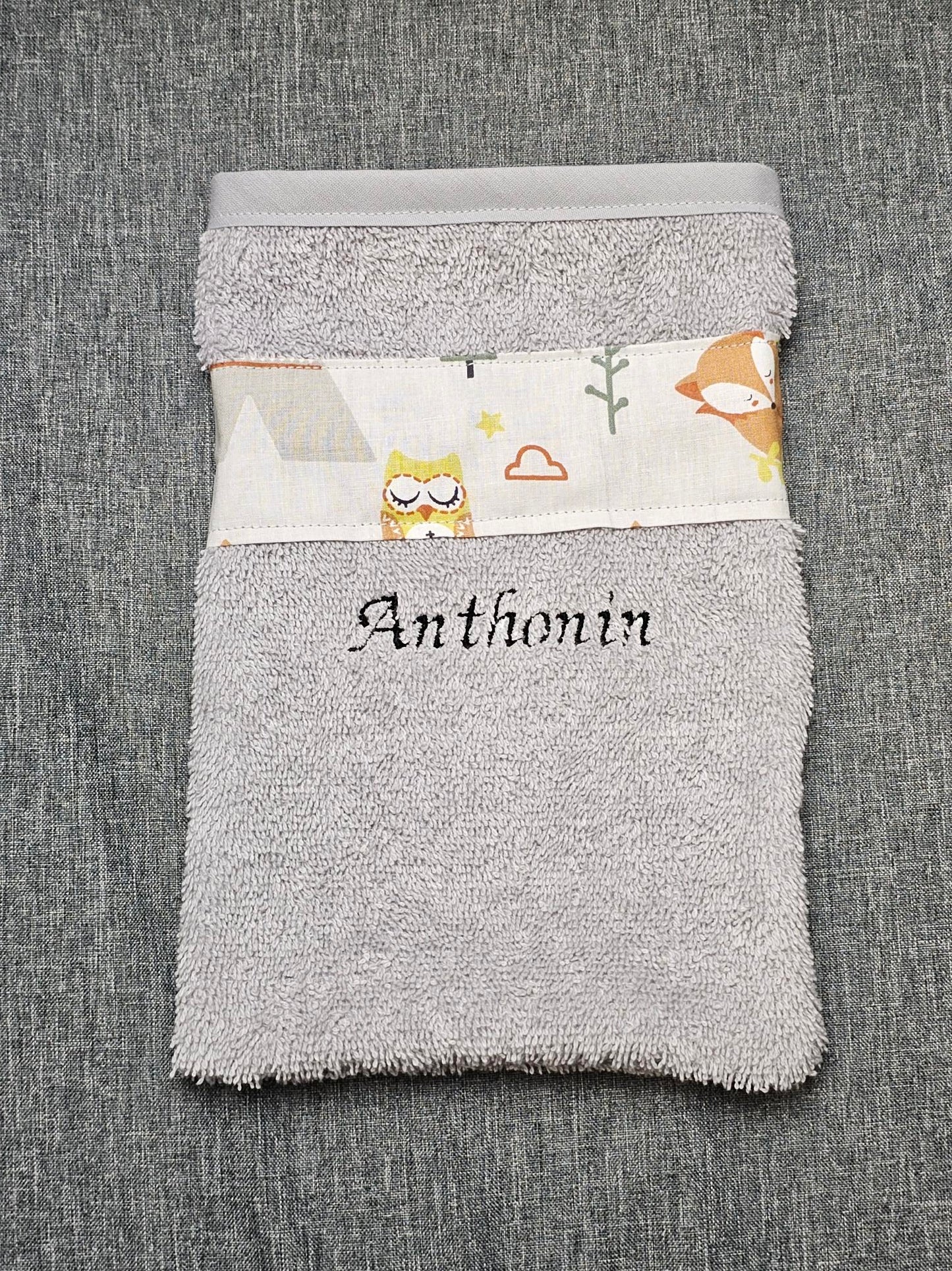 Gant de toilette enfant personnalisé - Garçon