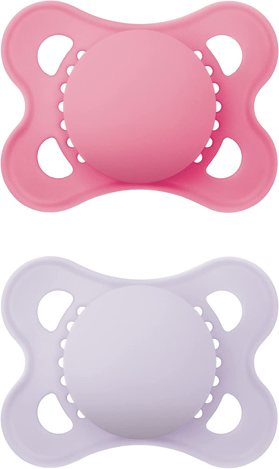 2 Sucettes MAM PURE personnalisées | Fille | 0 à 6 mois