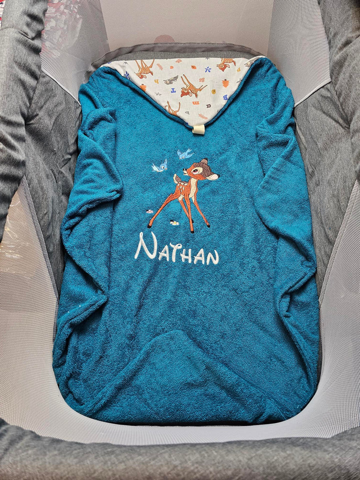Cape de bain bébé personnalisée 0-3 ans - Garçon - Calincaline.be