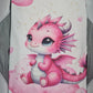 Couverture Plaid Dragon Rose | 70cm x 95cm | Couleur minky au choix