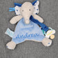 Doudou & Attache Sucette Edgar Personnalisé | BabyNat - Calincaline.be