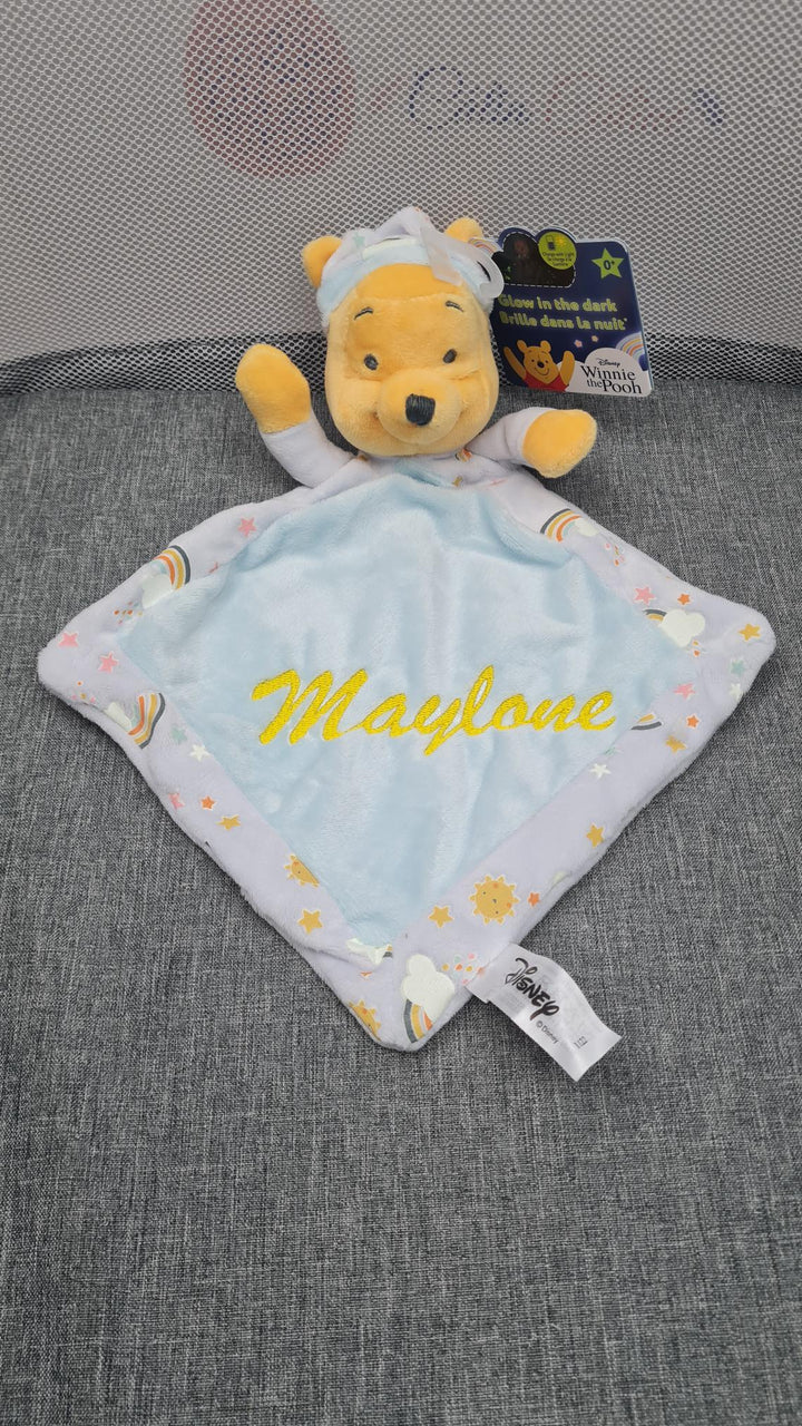 Doudou Disney Bébé Winnie Phosphorescent Personnalisé