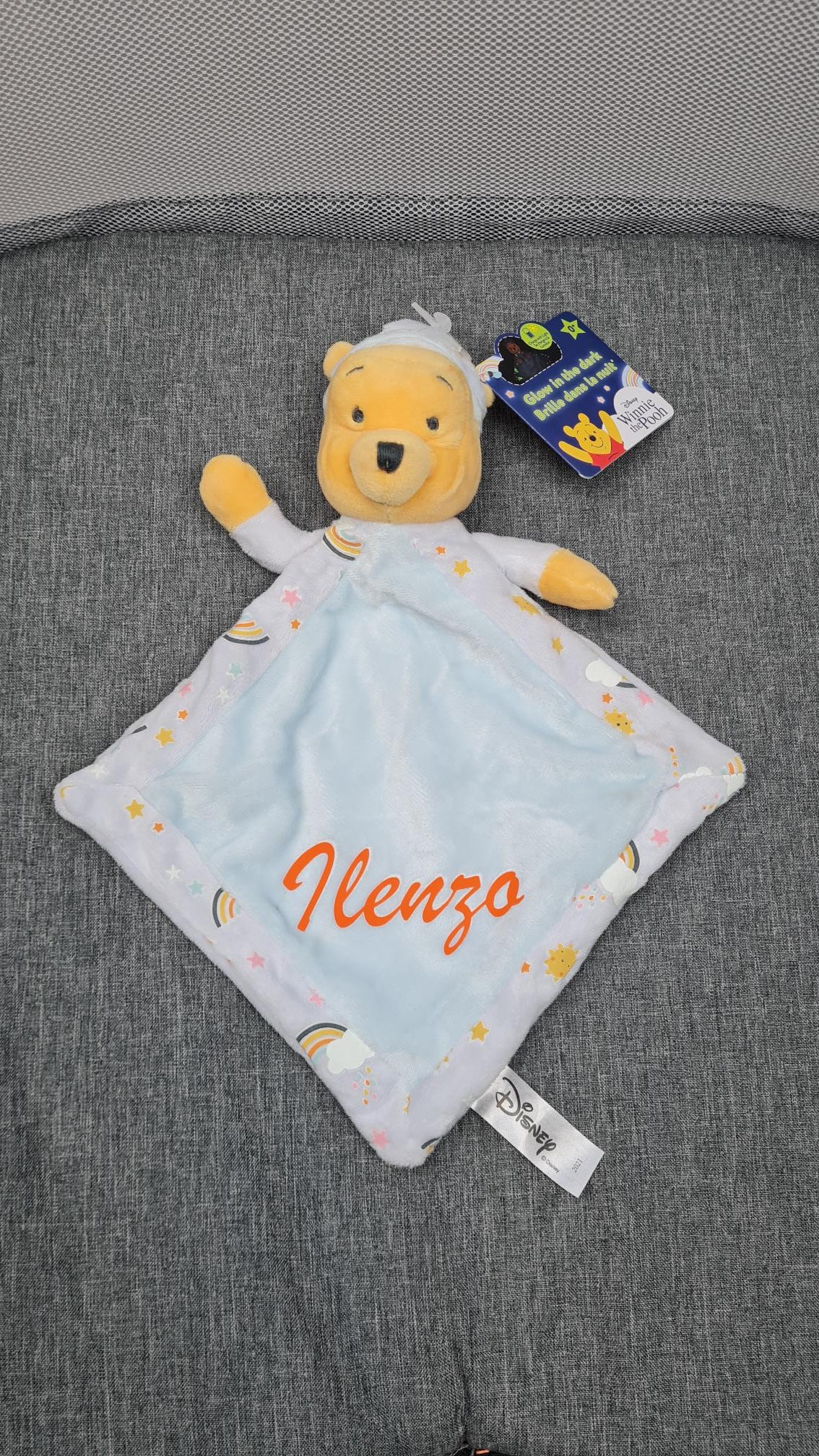 Doudou Disney Bébé Winnie Phosphorescent Personnalisé