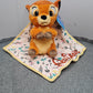 Doudou Peluche Bambi 25cm avec Mouchoir Personnalisé | Nicotoy - Calincaline.be
