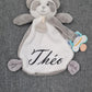 Doudou & Attache Sucette Panda Personnalisé | BabyNat - Calincaline.be