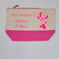 Trousse de toilette fille personnalisée 3L et 5L | Rose et Beige - Calincaline.be