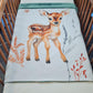 Couverture Plaid Biche Forêt Enchantée | 70cm x 95cm | Minky au choix