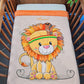 Couverture Plaid Bébé Lion Indien | 70cm x 95cm | Couleur minky au choix